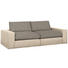 MEGASOFA in Textil Beige - Beige/Schwarz, Design, Kunststoff/Textil (266/84/123cm) - Hom`in MEGASOFA in Textil Beige - Beige/Schwarz, Design, Kunststoff/Textil (266/84/123cm) - Hom`in