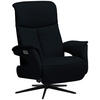 RELAXSESSEL in Leder Schwarz  - Schwarz, Design, Leder/Metall (78/106/88cm) - Welnova