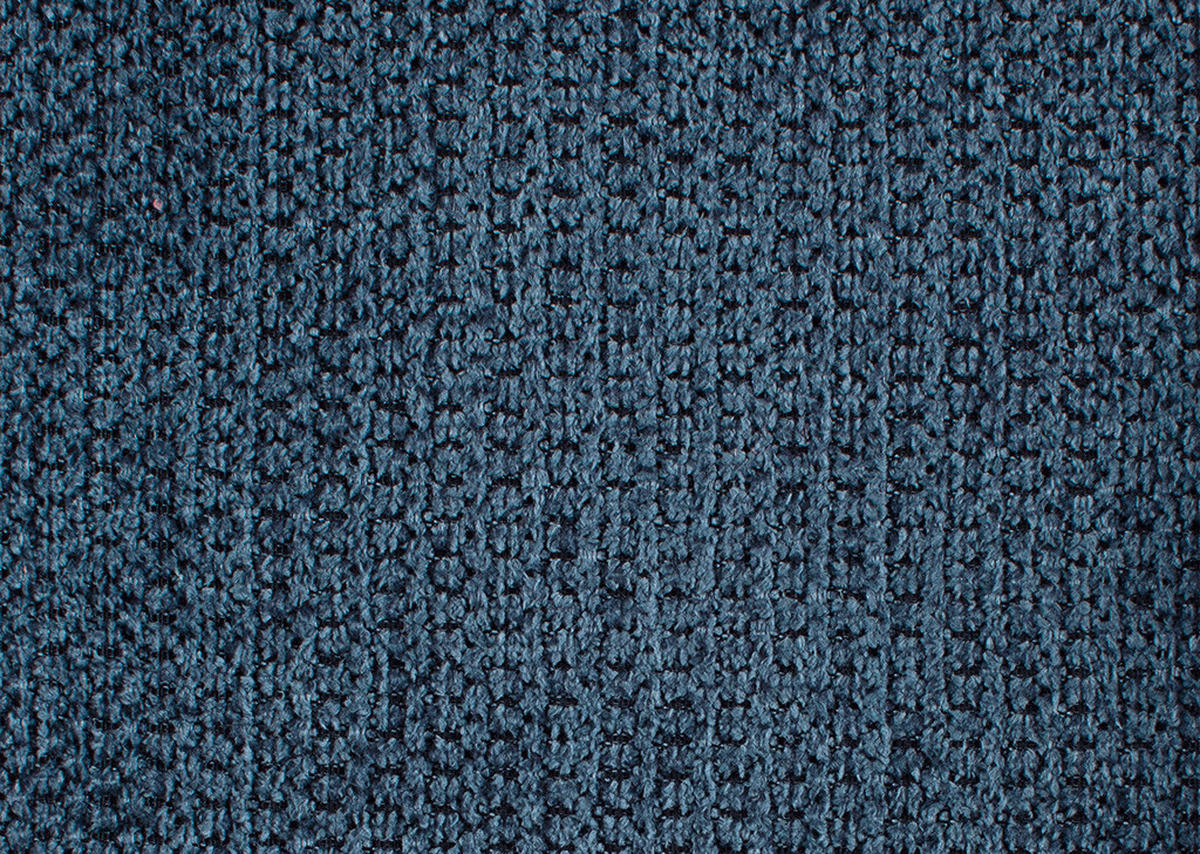ECKSOFA in Webstoff Blau  - Blau/Schwarz, Design, Textil/Metall (329/190cm) - Beldomo Style