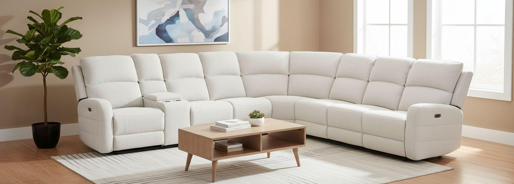 ECKSOFA  Weiß Leinenoptik  - Schwarz/Weiß, KONVENTIONELL, Holz/Kunststoff (240/102/265cm) - Livetastic