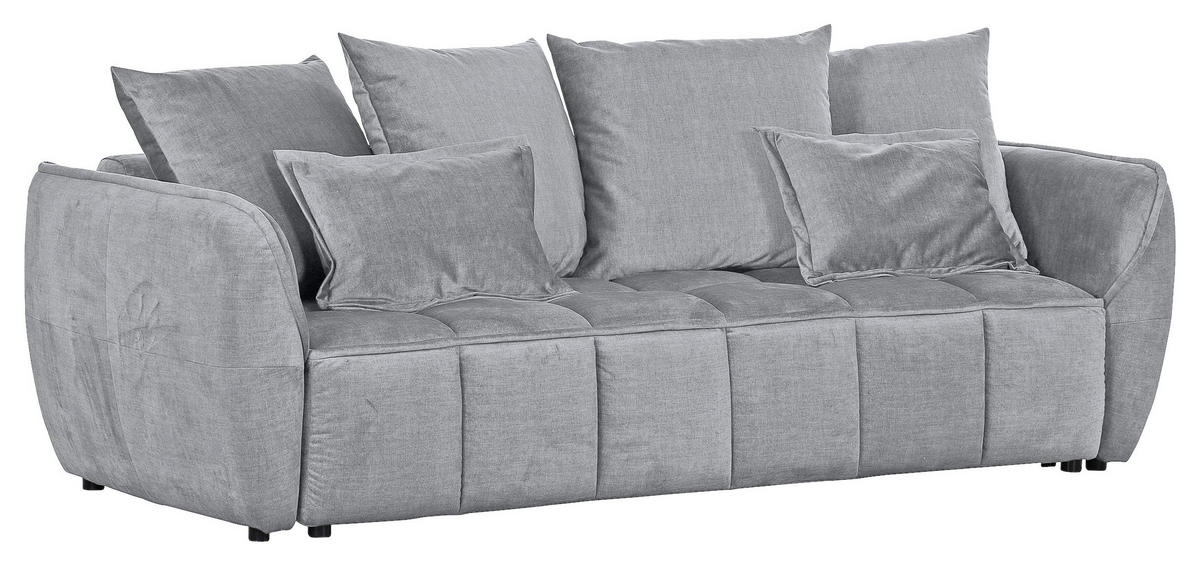 SCHLAFSOFA in Flachgewebe Hellgrau  - Hellgrau/Schwarz, Konventionell, Kunststoff/Textil (250/70/118cm) - MID.YOU