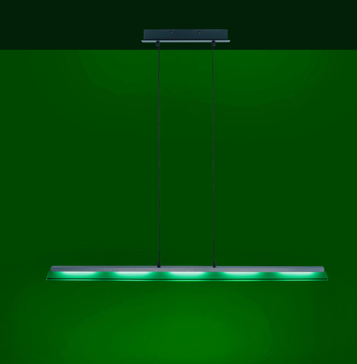 LED-DECKENLEUCHTE 100/8,0/120 cm    - Edelstahlfarben, Design, Glas/Kunststoff (100/8,0/120cm)