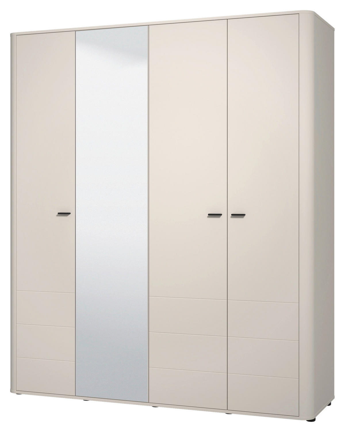 DREHTÜRENSCHRANK  in Kaschmir  - Kaschmir/Schwarz, Basics, Holzwerkstoff/Kunststoff (179,5/210,5/56,5cm) - MID.YOU