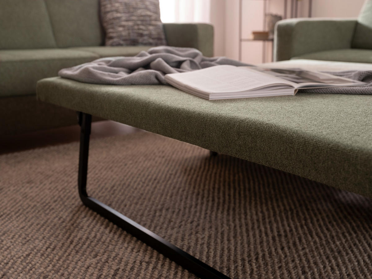 3-SITZER-SOFA in Flachgewebe Grün  - Chromfarben/Grün, Design, Textil/Metall (195/83/85cm) - Xora