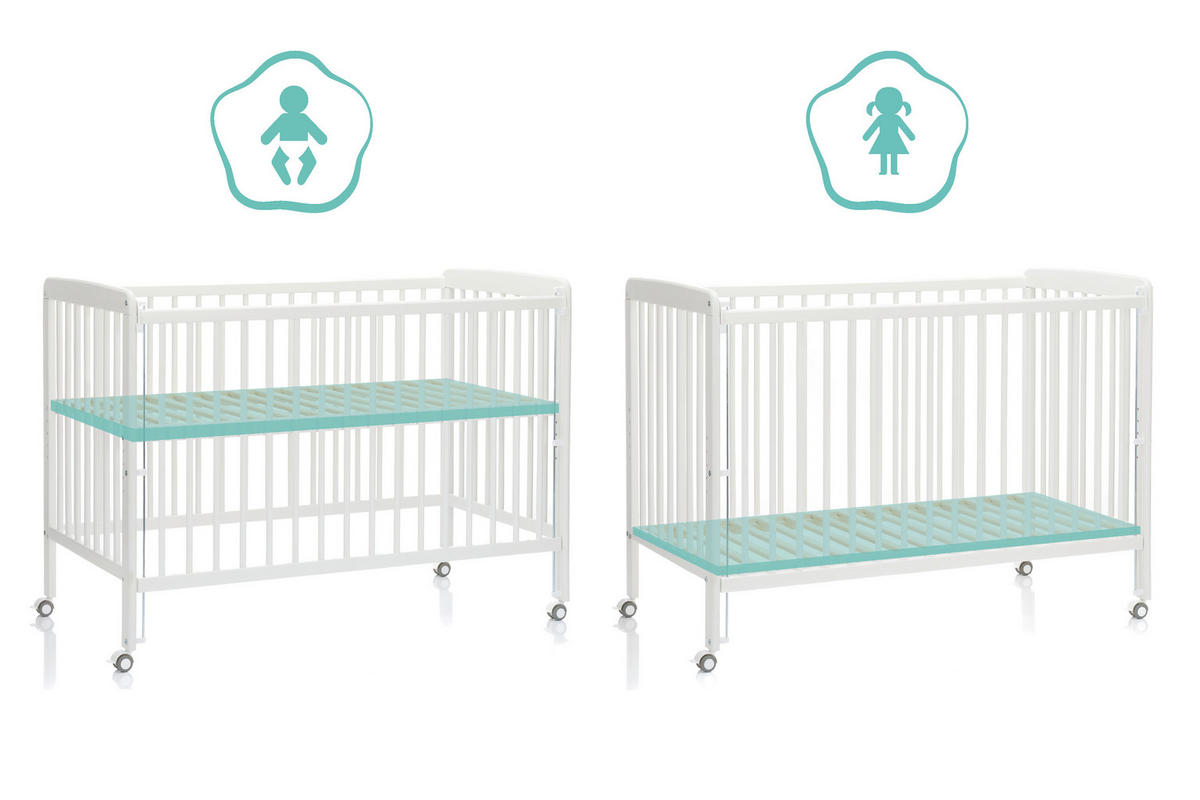 BEISTELLBETT Nena  125/63/91 cm  - Weiß, Basics, Holz (125/63/91cm) - Fillikid