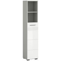 VYSOKÁ SKŘÍŇ, bílá, šedá, 30/150/30 cm - šedá/bílá, Moderní, kompozitní dřevo/plast (30/150/30cm) - MID.YOU
