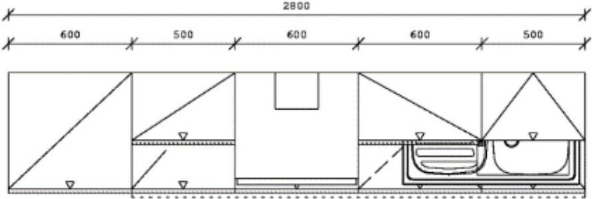 KÜCHENBLOCK 280 cm   in Eichefarben, Hellgrau  - Edelstahlfarben/Eichefarben, KONVENTIONELL, Holzwerkstoff/Metall (280cm) - Xora
