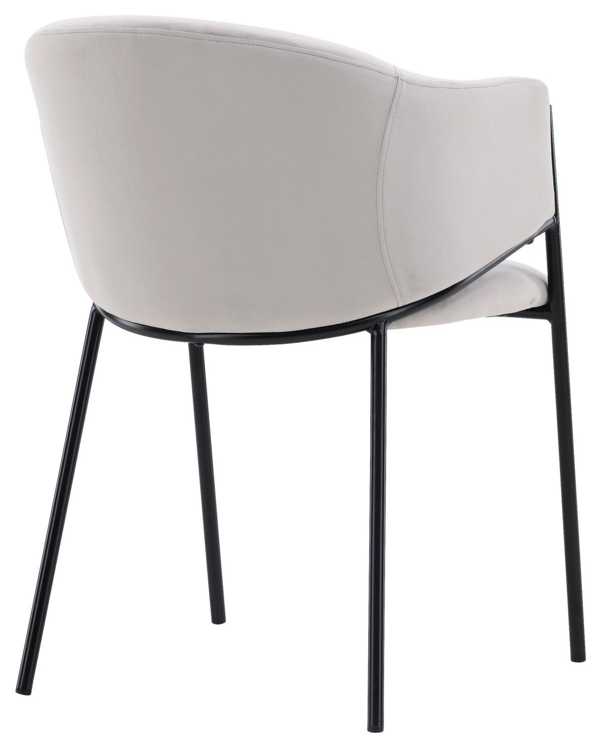 STOLSET 2 styck stål sammet  - ljusgrå/svart, Design, metall/textil (54/80/62cm) - Livetastic