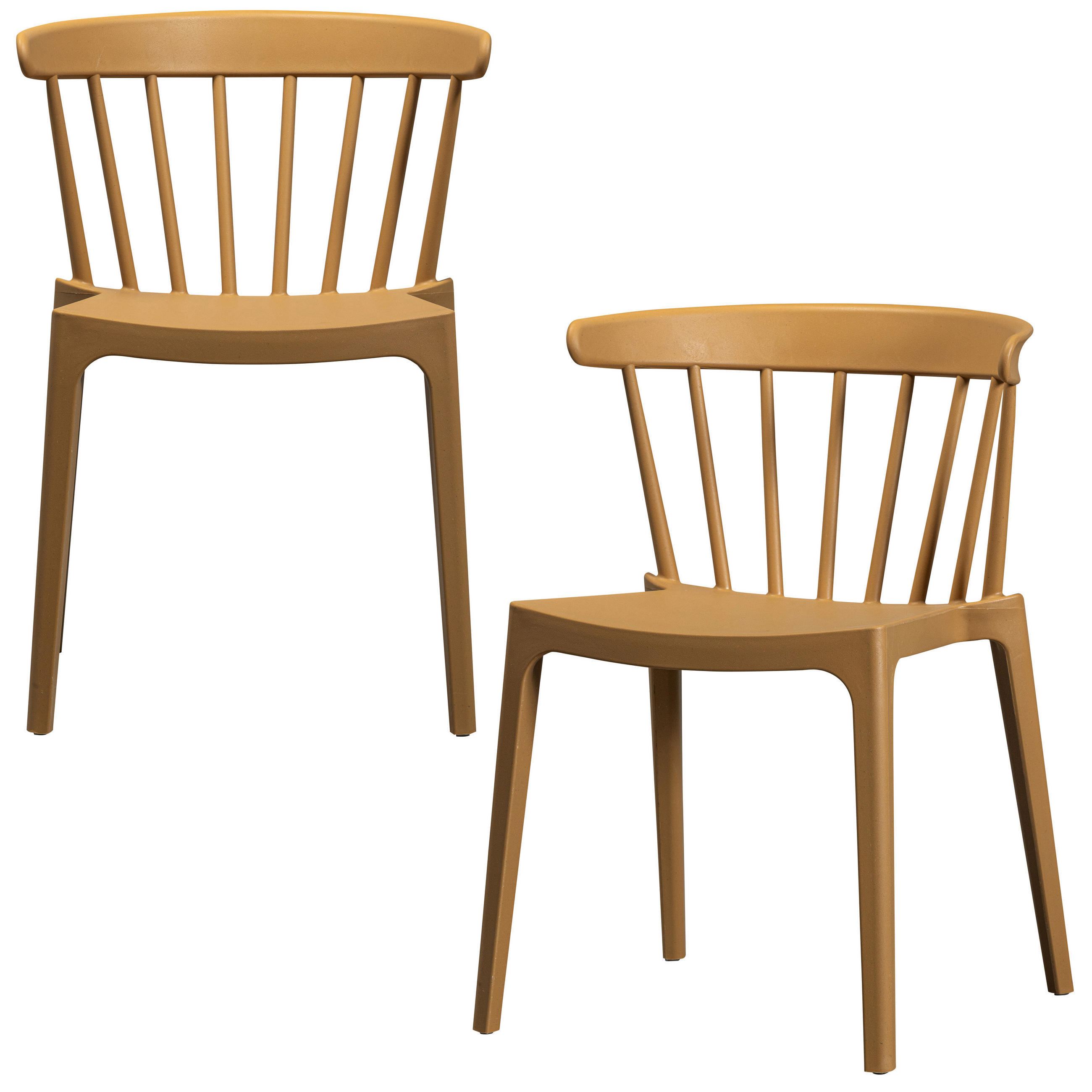 GARTENSTUHL-SET Karamell  - Karamell, MODERN, Naturmaterialien/Kunststoff (52/75/53cm) - Gardenson