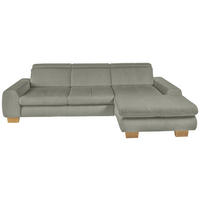 ECKSOFA Olivgrün Cord  - Eiche Bianco/Olivgrün, KONVENTIONELL, Holz/Textil (307/195cm) - SetOne by Musterring