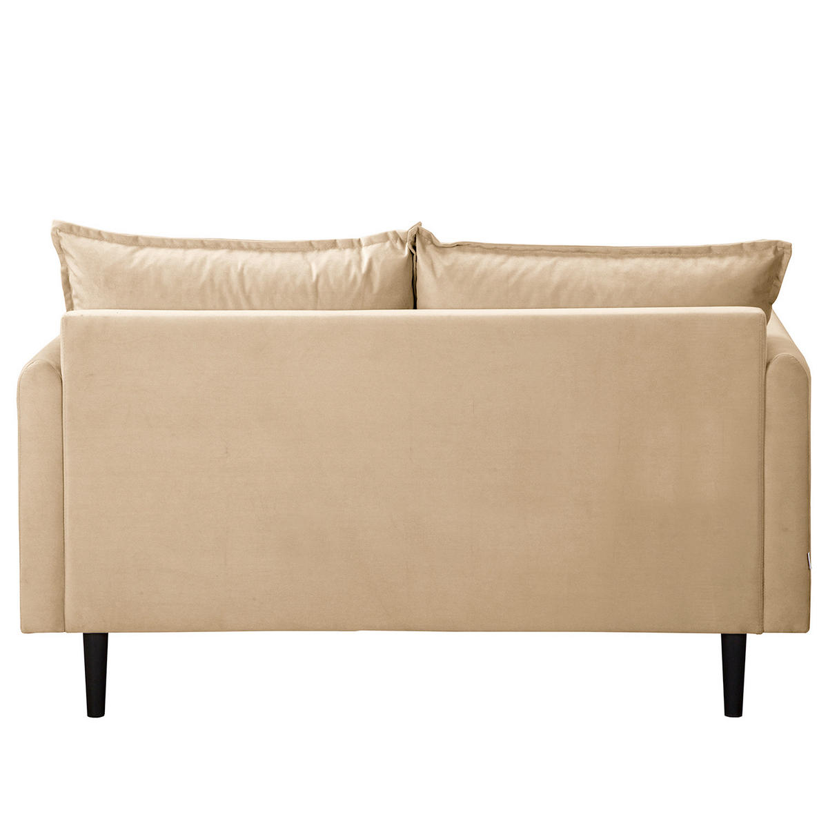 2-SITZER-SOFA JULI in Samt Beige  - Beige/Schwarz, Design, Holz/Textil (138/86/100cm) - P & B