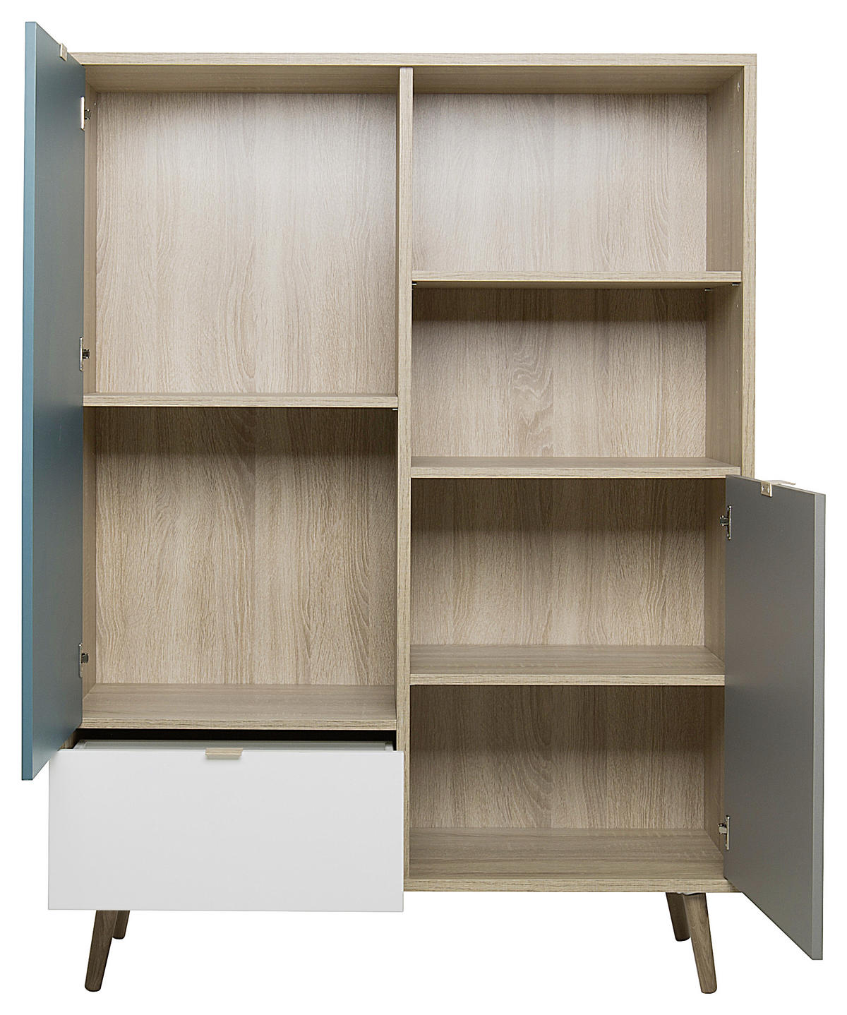 HIGHBOARD  in 103/139/40 cm  - Eichefarben/Petrol, Trend, Holzwerkstoff (103/139/40cm) - MID.YOU
