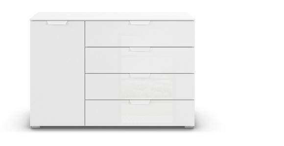 KOMMODE in 120/81/42 cm - Weiß, Design, Glas/Holzwerkstoff (120/81/42cm) - Carryhome