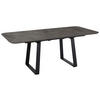 ESSTISCH Schwarz, Schieferfarben oval  ausziehbar, in verschiedenen Größen erhältlich  - Schieferfarben/Schwarz, Basics, Holz/Metall (160-210/95/76cm) - Celina Home
