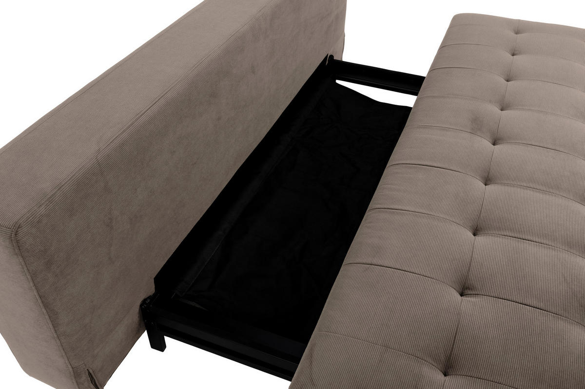 SCHLAFSOFA - Beige/Braun, Design, Holz/Textil (200/83/105cm) - MID.YOU
