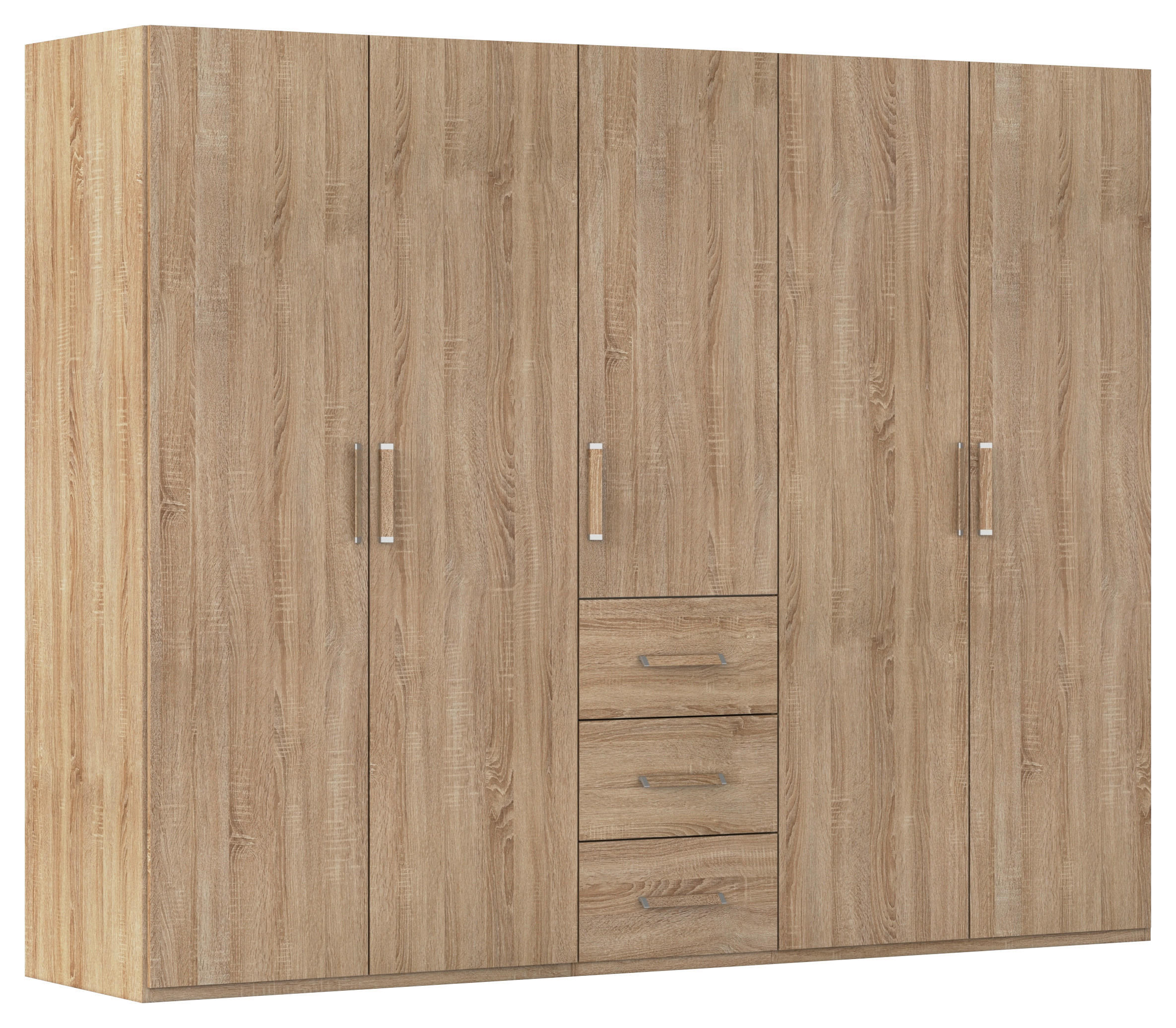 DREHTÜRENSCHRANK 251/197/60 cm 5-türig Sonoma Eiche  - Sonoma Eiche, Design, Holzwerkstoff/Kunststoff (251/197/60cm) - Novel