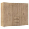 DREHTÜRENSCHRANK 251/197/60 cm 5-türig Sonoma Eiche  - Sonoma Eiche, Design, Holzwerkstoff/Kunststoff (251/197/60cm) - Novel