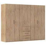 DREHTÜRENSCHRANK  in Sonoma Eiche  - Sonoma Eiche, Design, Holzwerkstoff/Kunststoff (251/197/60cm) - Novel