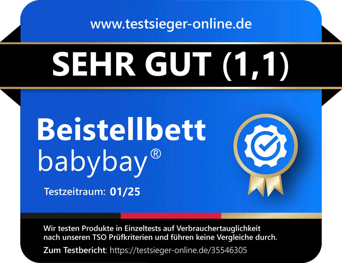 BEISTELLBETT Babybay Maxi  - Naturfarben, Basics, Holz (94/54/79cm) - Babybay