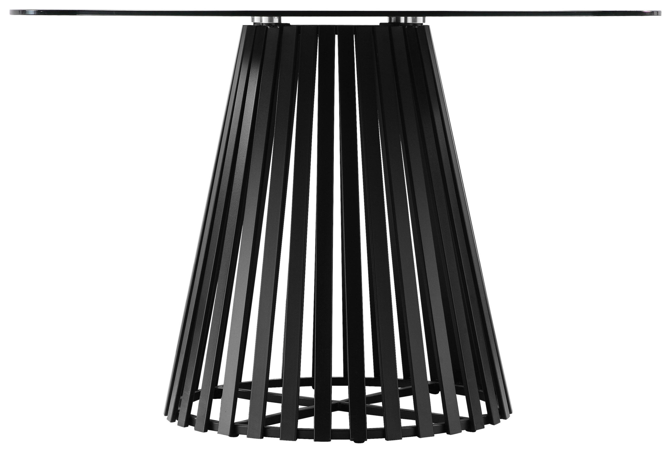 ESSTISCH in Metall, Glas 120/120/75 cm  - Schwarz, Design, Glas/Metall (120/120/75cm) - home24