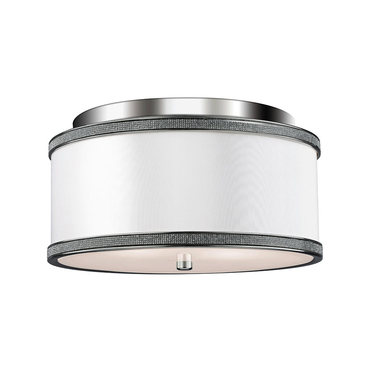 DECKENLEUCHTE  33/17.4 cm    - Nickelfarben, Konventionell, Glas/Metall (33/17.4cm) - Elstead Lighting