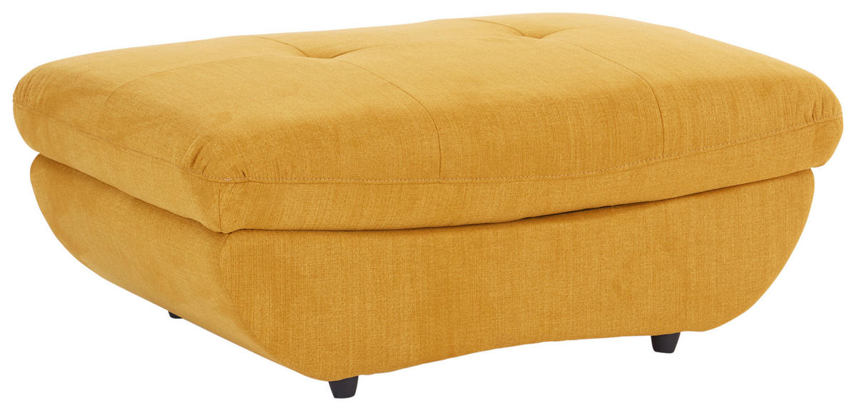 HOCKER in Textil Currygelb  - Currygelb/Schwarz, Modern, Kunststoff/Textil (107/75cm) - MID.YOU
