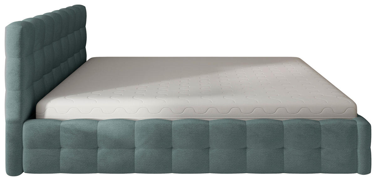 POLSTERBETT 180/200 cm,  in Grau, gepolstertes Kopfteil, Bettkasten,  - Schwarz/Grau, MODERN, Holz/Kunststoff (180/200cm) - Chameo