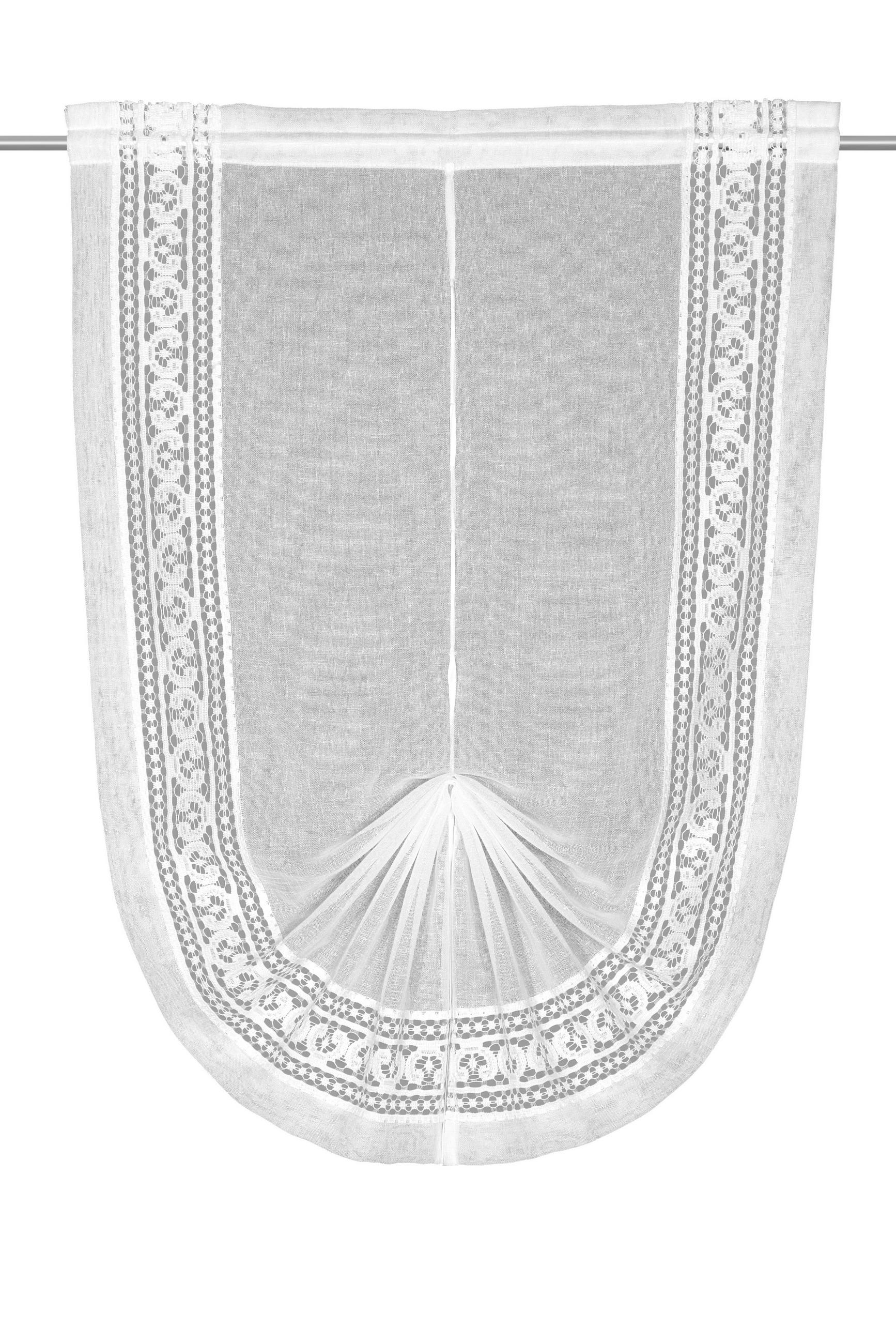 FERTIGVORHANG  halbtransparent  60/100 cm   - Weiß, Basics, Textil (60/100cm)
