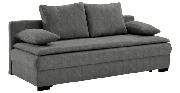 SCHLAFSOFA in Webstoff Grau  - Schwarz/Grau, KONVENTIONELL, Kunststoff/Textil (207/94cm) - Venda