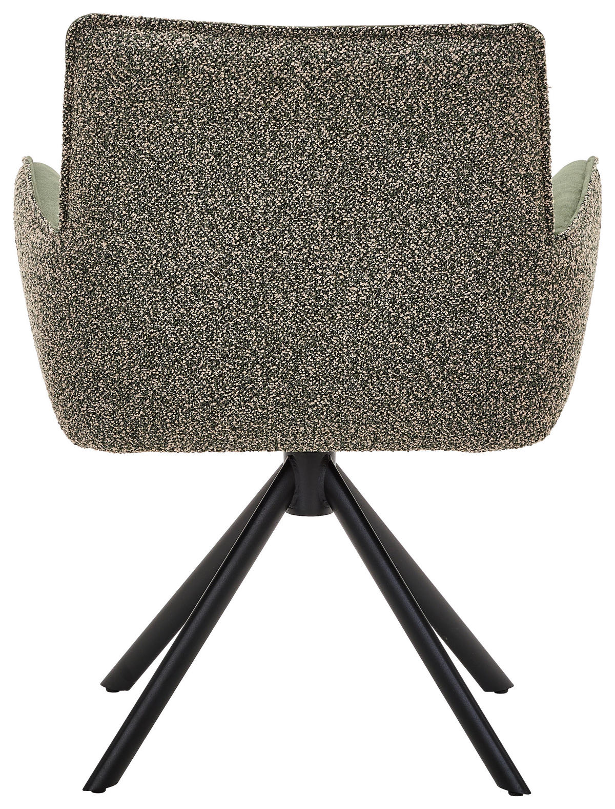 ARMLEHNSTUHL  Sitzfläche 360° drehbar, automatische Rückholfunktion Flachgewebe, Webstoff  Grün, Schwarz, Dunkelgrün  - Dunkelgrün/Schwarz, KONVENTIONELL, Textil/Metall (69/88/60cm) - Venda