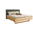 BETT 180/200 cm  in Zirbelkieferfarben, Dunkelgrün  - Dunkelgrün/Zirbelkieferfarben, Natur, Holz/Textil (180/200cm) - Valnatura