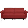 3-SITZER-SOFA Echtleder Rot  - Rot/Schwarz, Design, Leder/Metall (210/79/104cm) - Belluti