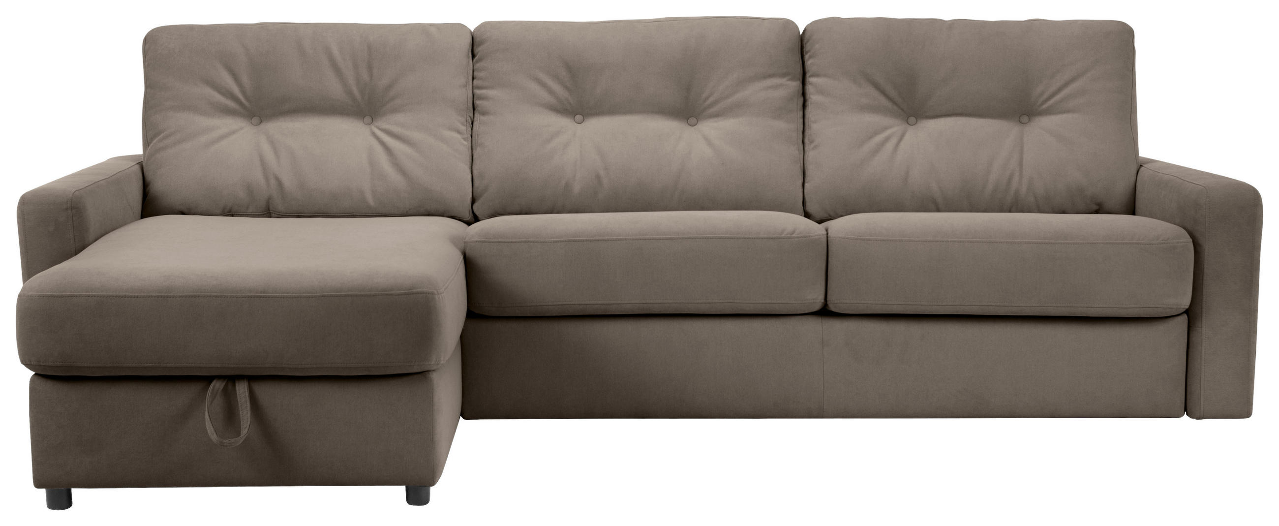 ECKSOFA Braun Webstoff  - Schwarz/Braun, KONVENTIONELL, Kunststoff/Textil (160/270cm) - Carryhome