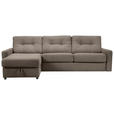 ECKSOFA Braun Webstoff Schlaffunktion, Rücken echt, Matratze, Rückenkissen, Bettkasten  - Schwarz/Braun, KONVENTIONELL, Kunststoff/Textil (160/270cm) - Carryhome