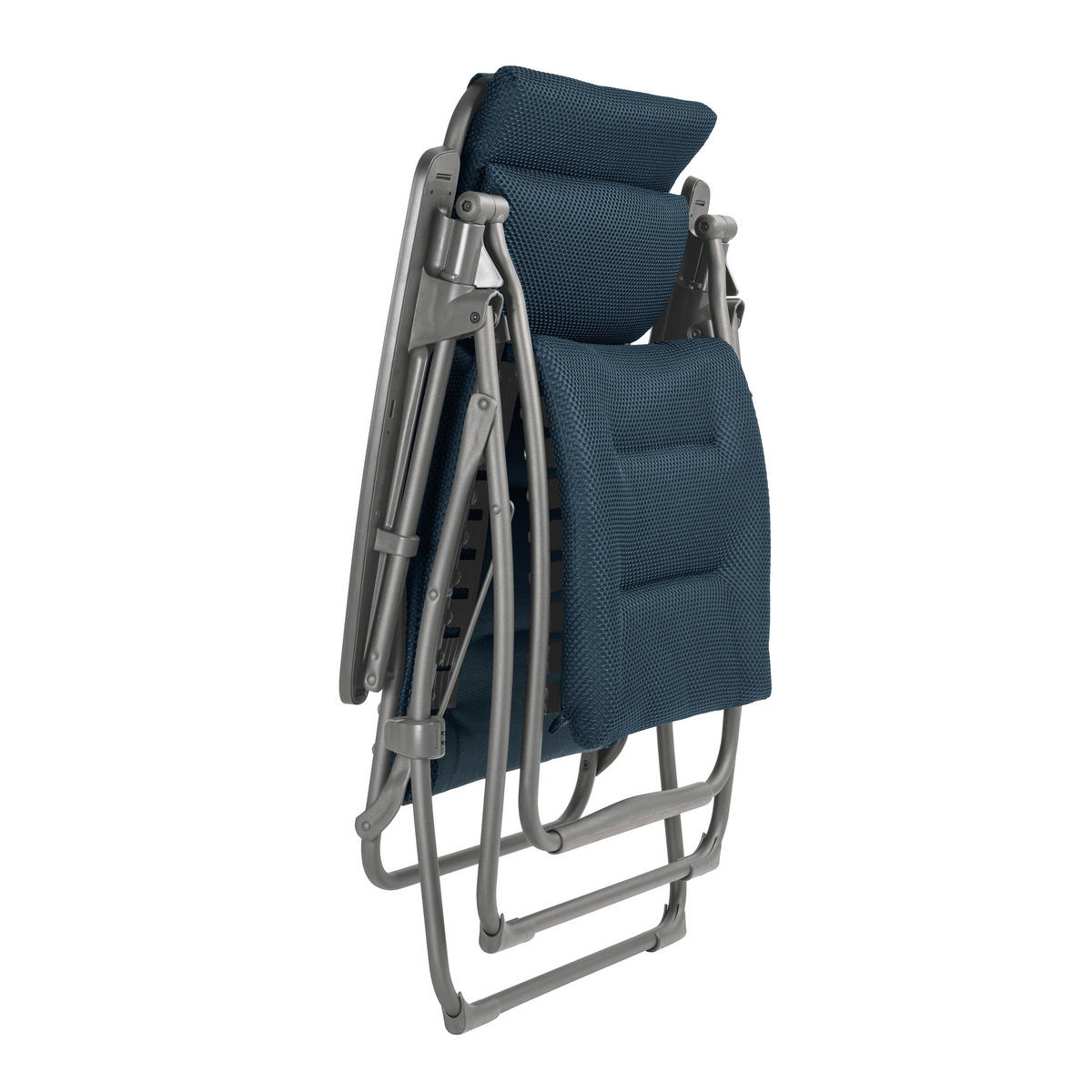 GARTEN-RELAXSESSEL Stahl  - Blau/Titanfarben, Basics, Kunststoff/Textil (71/115/88cm) - Lafuma Mobilier