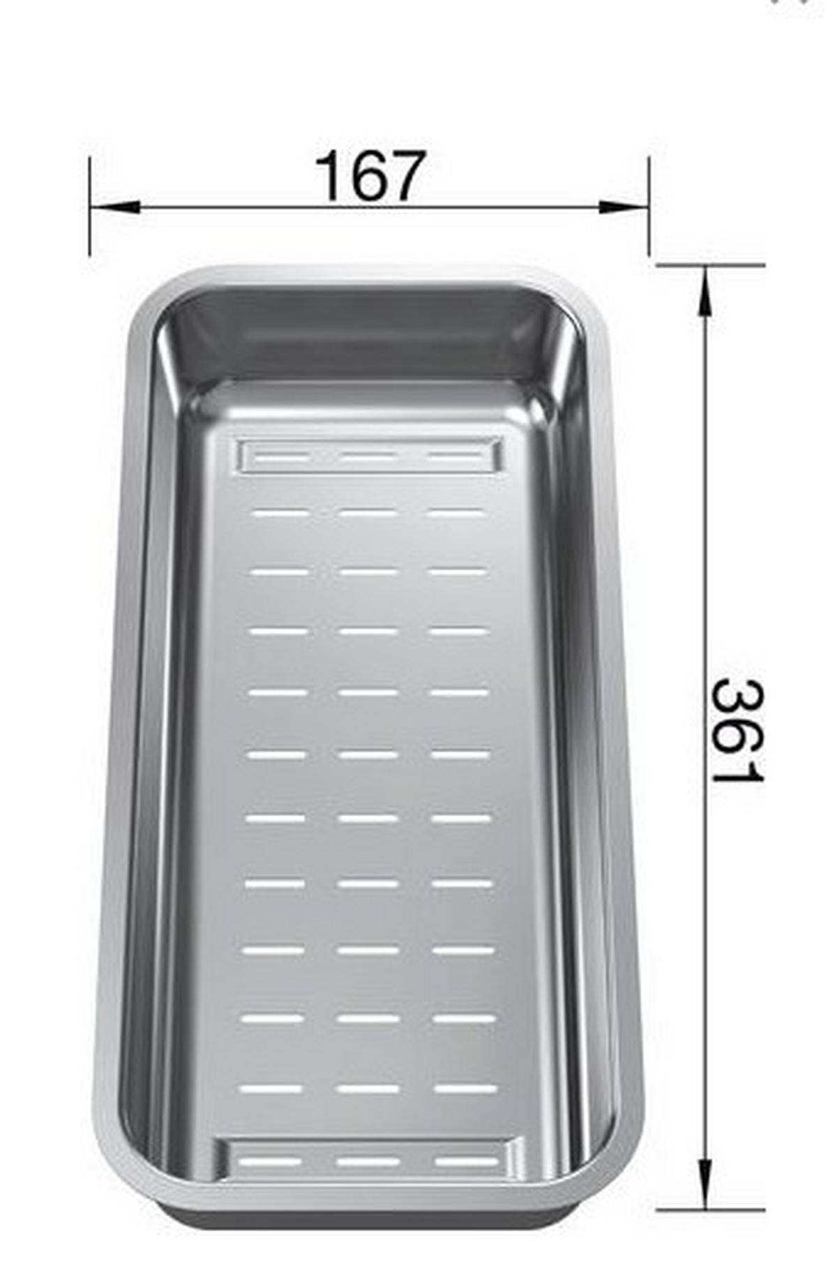 RESTESCHALE 223077  - Chromfarben, Basics, Metall (36/5,7/16,7cm) - Blanco