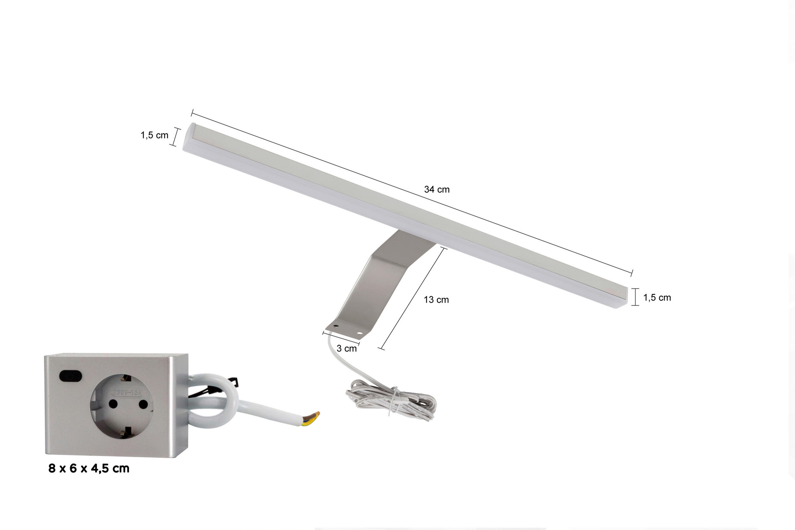 Thumbnail - Mid.you Lichtleistenset Simple, Kunststoff, 2-teilig, G, 34x1.5x13 cm, Lampen & Leuchten, Innenbeleuchtung, Dekoleuchten...