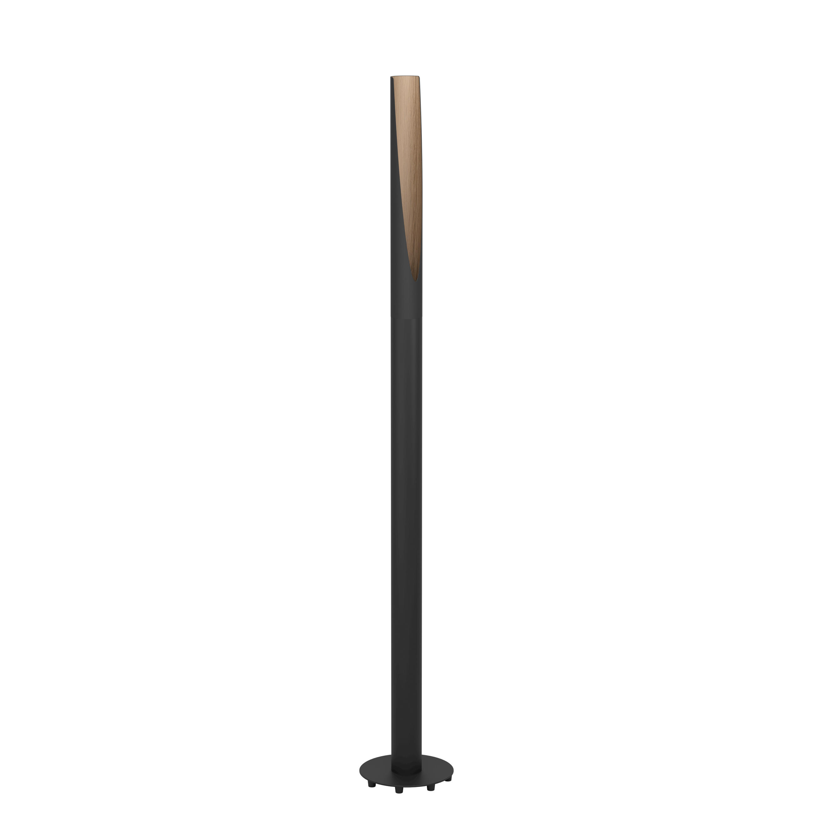 STOJEČA SVETILKA  Barbotto      18,5/6/136,5 cm       - črna/rjava, Trend, kovina/les (18,5/6/136,5cm)