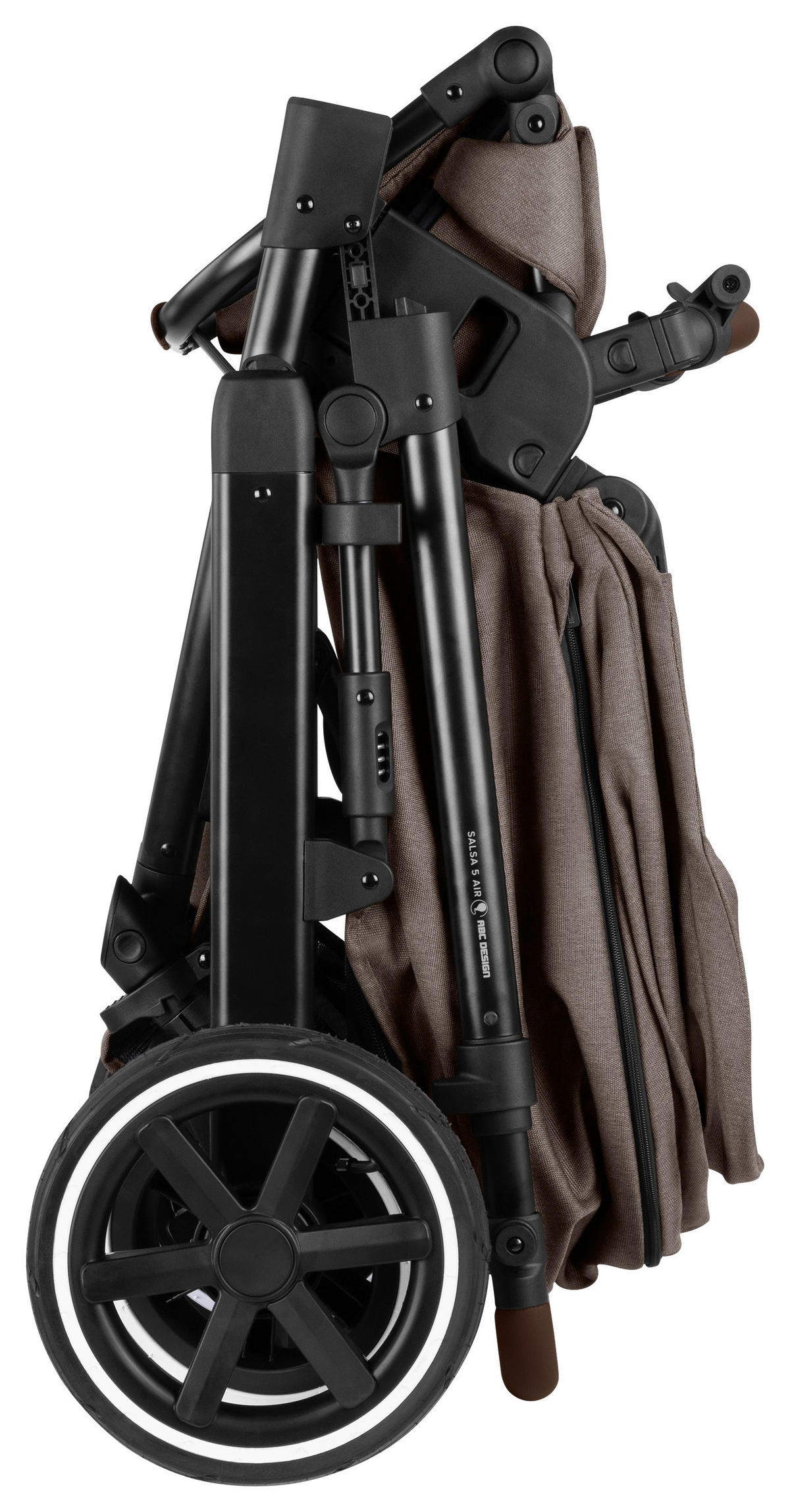 KINDERWAGENSET  Salsa 5 Air Frühjahrs-Set  Nature  - Graubraun/Schwarz, Basics, Textil/Metall (63/118/95.5cm) - ABC Design