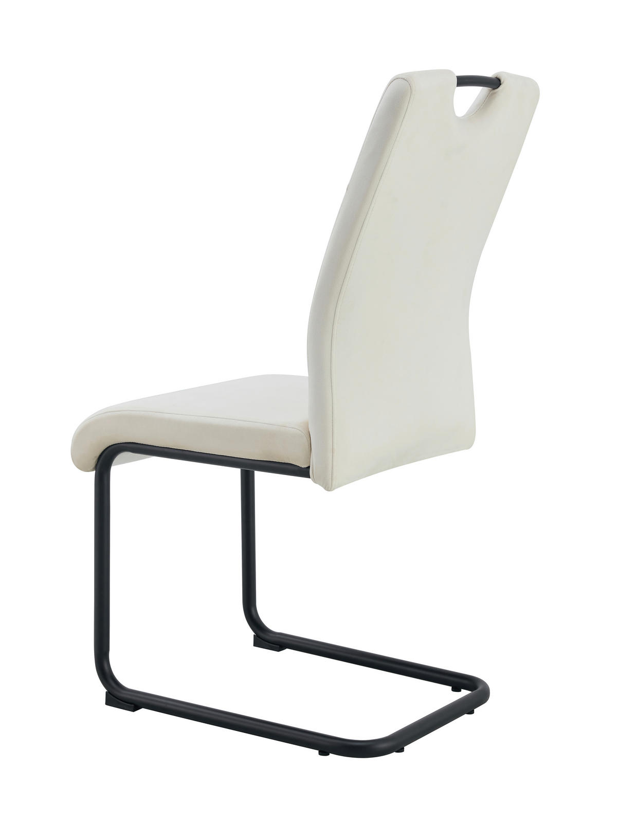 SCHWINGSTUHL-SET 2 Stück  in Webstoff  - Creme/Schwarz, MODERN, Textil/Metall (43/98/61cm) - MID.YOU