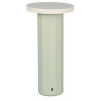 STOLNÍ LAMPA NA BATERIE, dotykový stmívač, 16/31,6 cm  - zelená, Design, kov/kámen (16/31,6cm) - Dieter Knoll