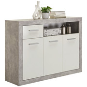 KOMODA - bílá/šedá, Design, kompozitní dřevo/umělá hmota (117/88/37cm) - Carryhome