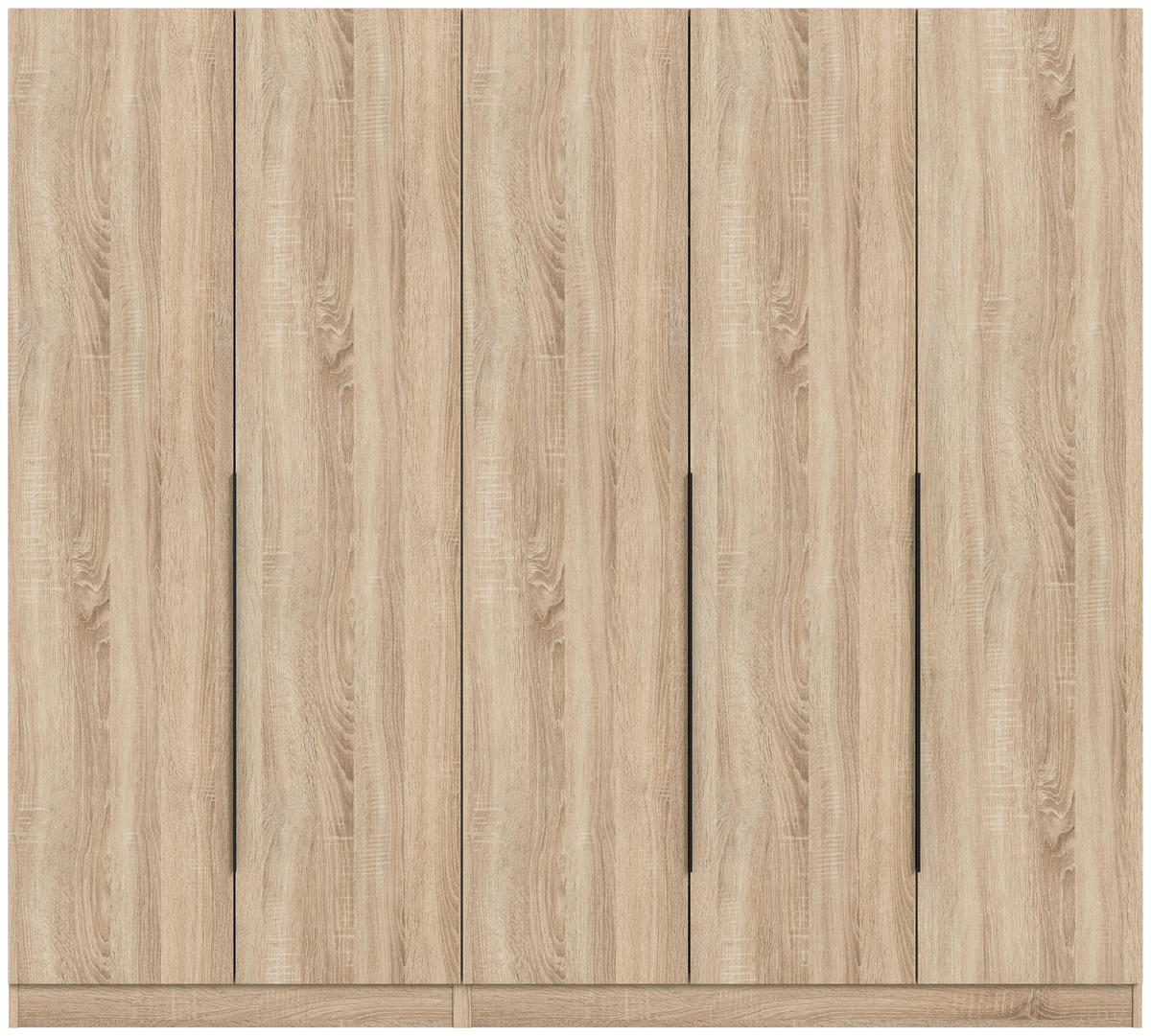 DREHTÜRENSCHRANK  in Sonoma Eiche  - Schwarz/Sonoma Eiche, MODERN, Holzwerkstoff/Kunststoff (200/181/52cm) - MID.YOU