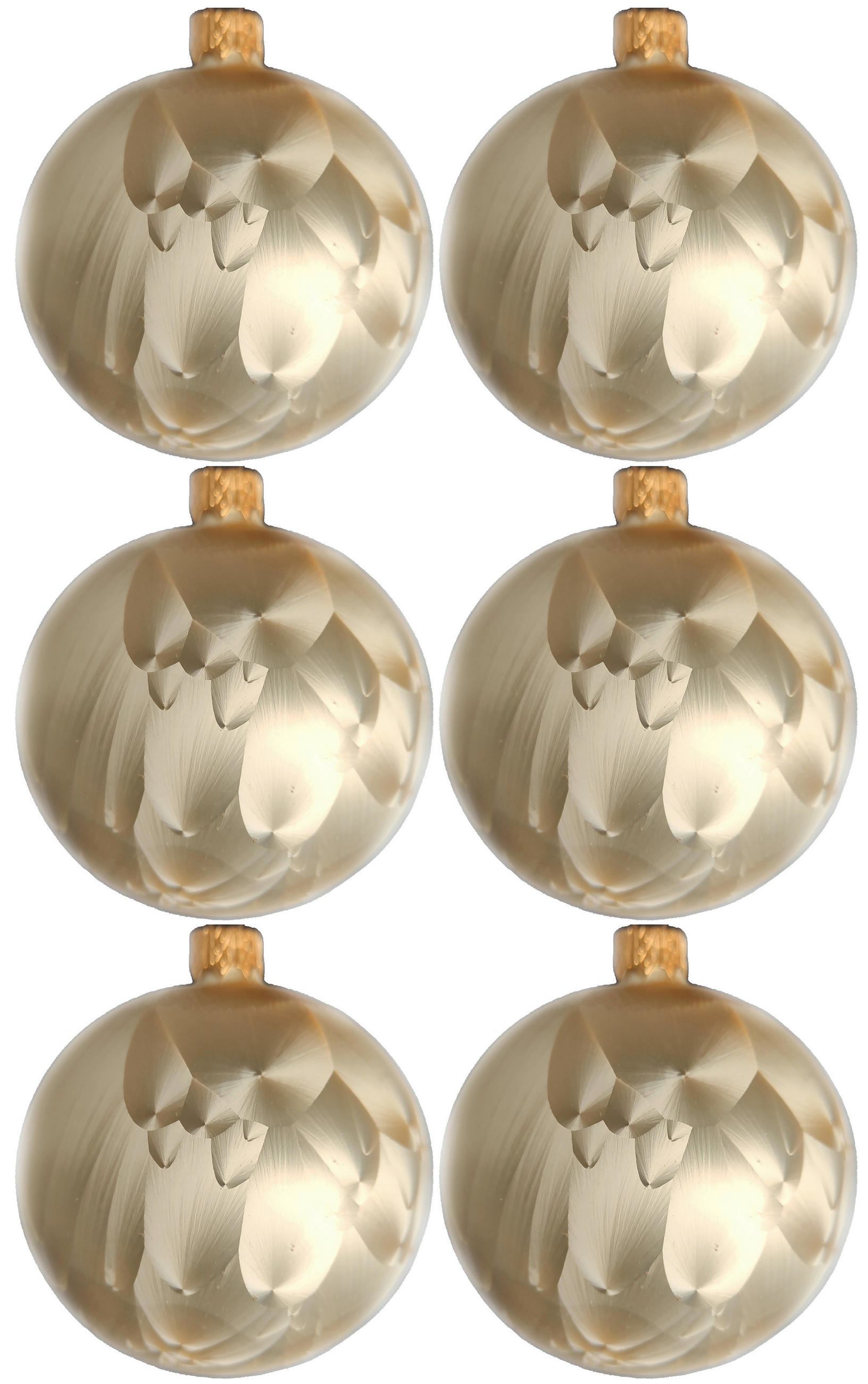 CHRISTBAUMKUGEL-SET 6 cm 6-teilig  - Goldfarben, LIFESTYLE, Glas/Metall (6cm) - X-Mas