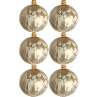 CHRISTBAUMKUGEL-SET 6 cm 6-teilig  - Goldfarben, LIFESTYLE, Glas/Metall (6cm) - X-Mas