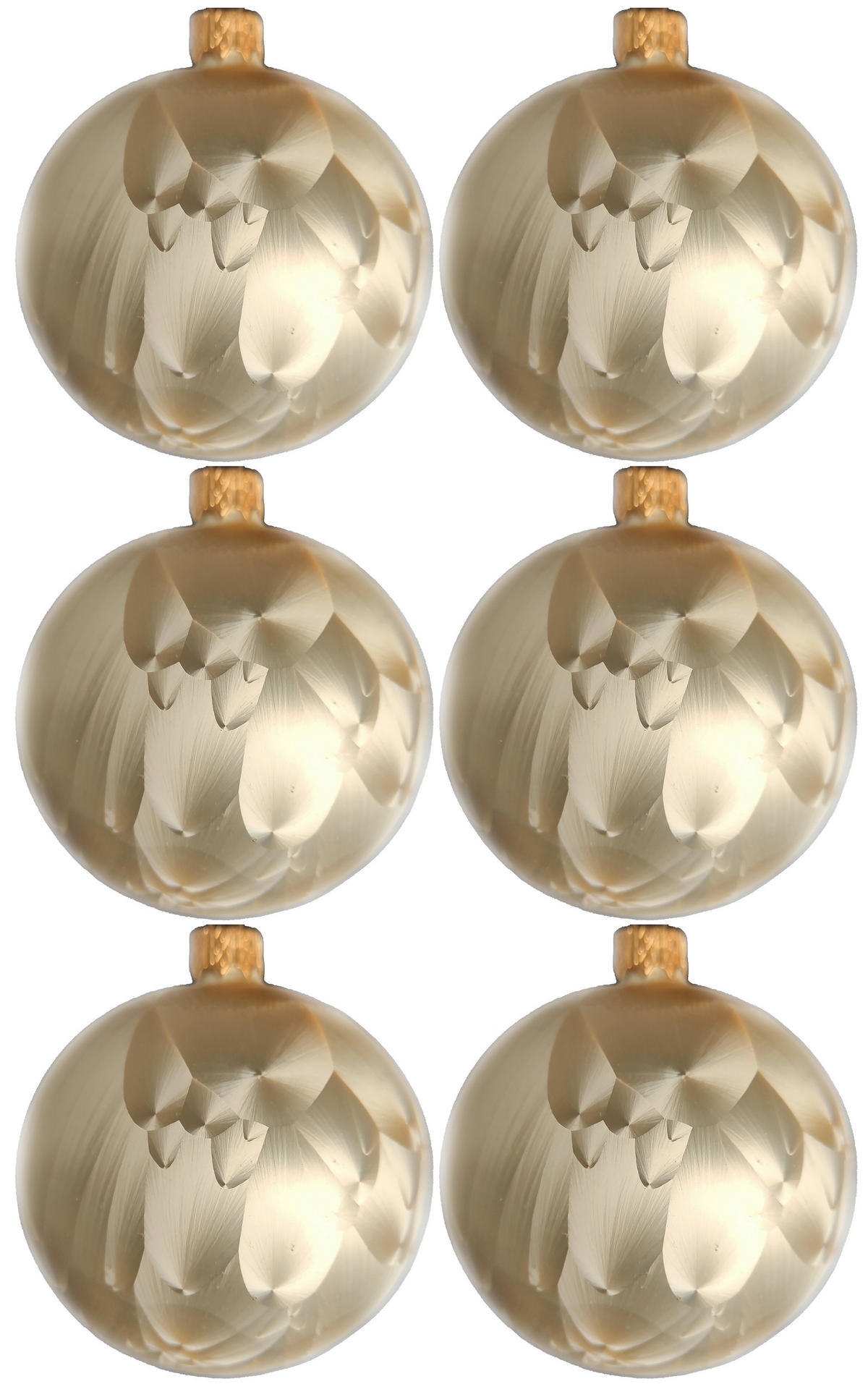 CHRISTBAUMKUGEL-SET 6 cm 6-teilig  - Goldfarben, LIFESTYLE, Glas/Metall (6cm) - X-Mas