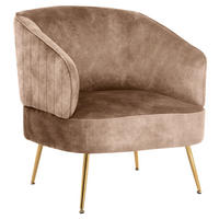 FOTOLIU in textil taupe  - auriu/taupe, Design, metal/textil (76/69/75cm) - Livetastic