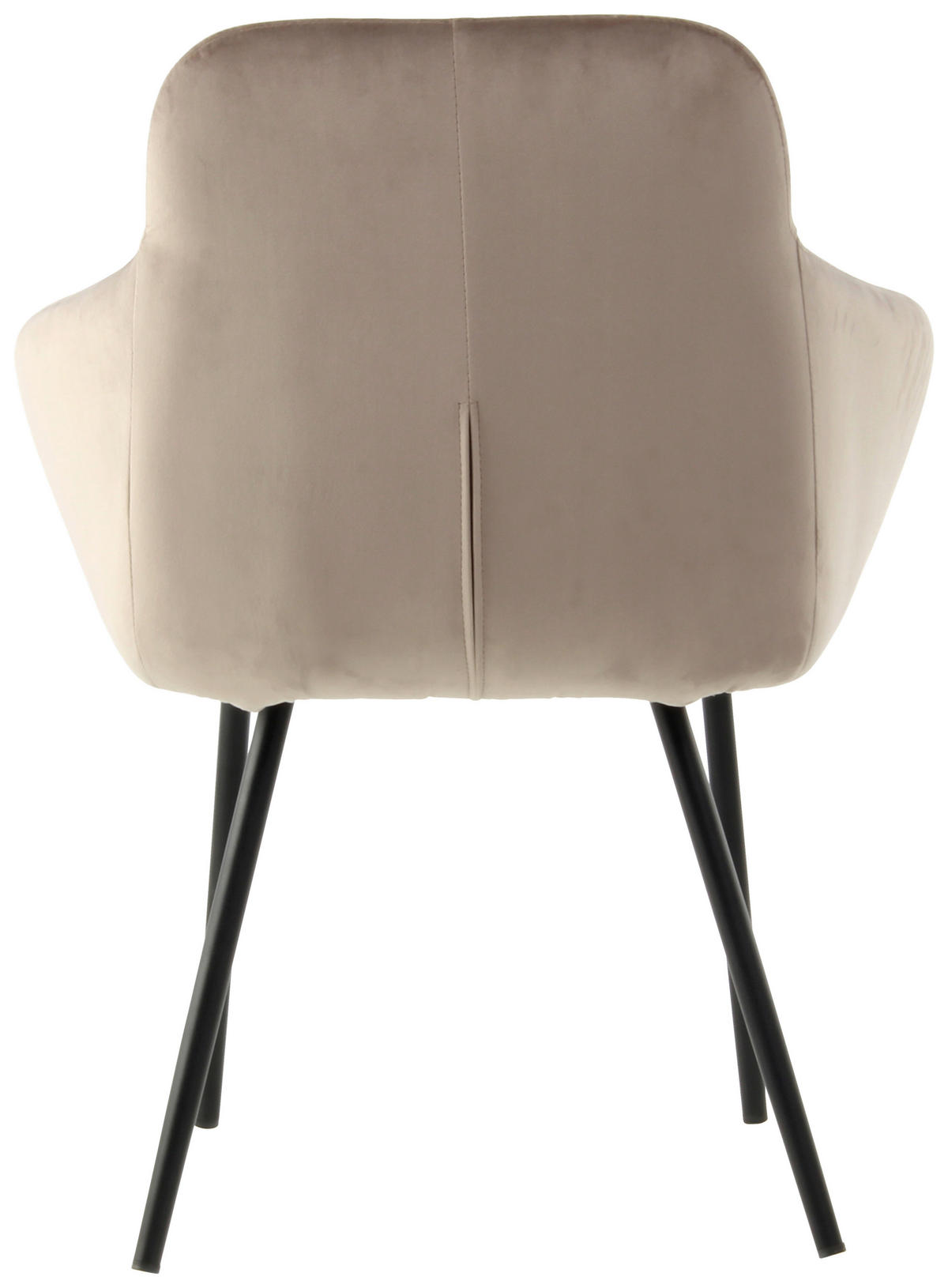 ARMLEHNSTUHL-SET 2 Stück  in Samt  - Taupe/Schwarz, MODERN, Textil/Metall (60,5/80/60cm) - Kayoom