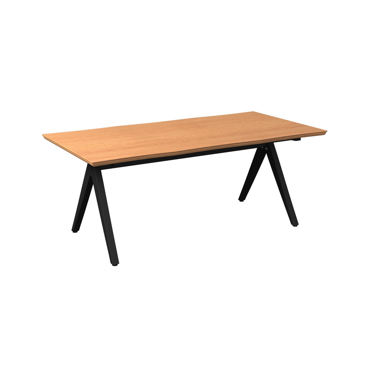 GARTENTISCH 200/105/75 cm Holz, Metall rechteckig  - Schwarz/Teakfarben, MODERN, Holz/Metall (200/105/75cm) - Ambia Garden