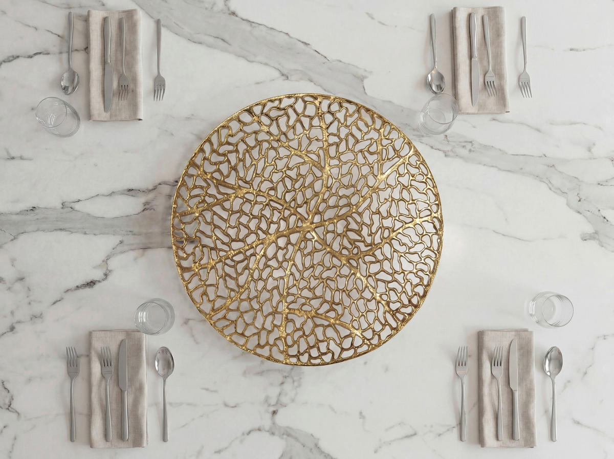 DEKOSCHALE - Goldfarben, Design, Metall (44/4/44cm) - Livetastic